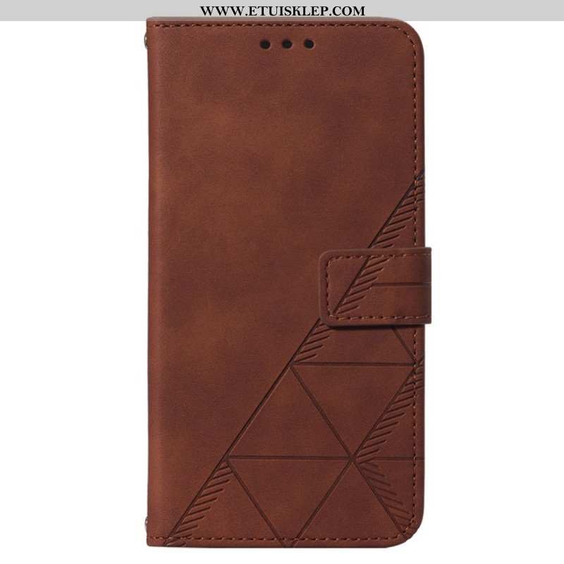 Etui Folio do OnePlus Nord 2T 5G Trójkąty Ze Smyczą